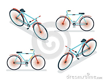 Isometric Bike Icon 3d Symbol Flat Design Template Vector Illustration Vector Illustration