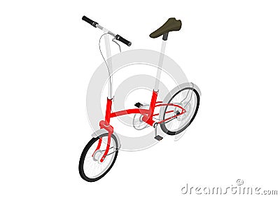 Isometric bike on a white background. Vector Illustration