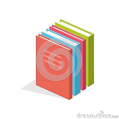 Isometric books. Vector Illustration Vector Illustration