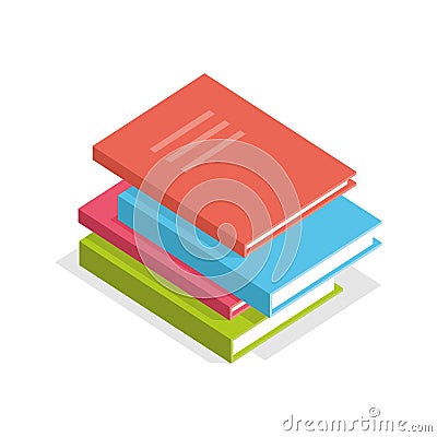 Isometric books. Vector Illustration Vector Illustration