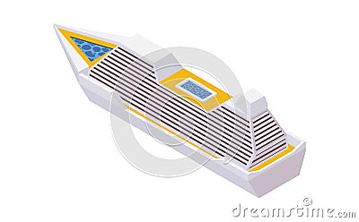 Isometric cruise travel liner with pools Stock Photo