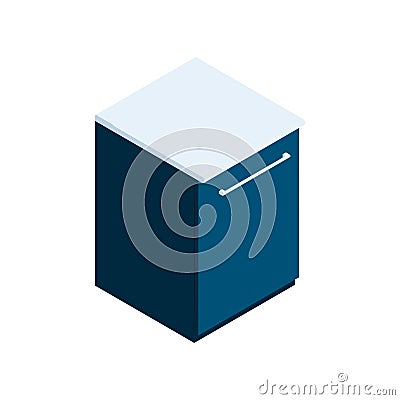 Isometric Cupboard Icon Vector Illustration