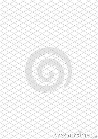 Isometric grid paper a4 portrait vector Vector Illustration