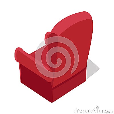 Isometric Home Armchair Vector Illustration