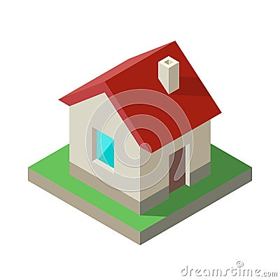 Isometric House Icon, logo. Vector illustration. Vector Illustration