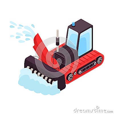 Snowplow Truck Icon Vector Illustration