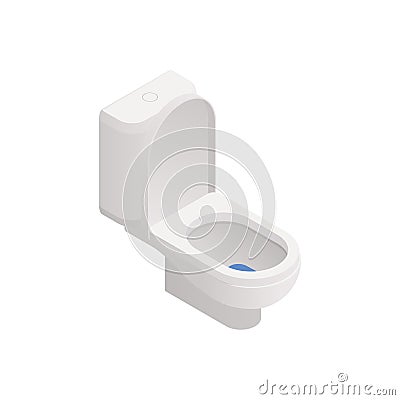 Toilet Isometric Icon Vector Illustration