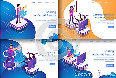 Isometric Image Process Virtual Game Communicating Vector Illustration