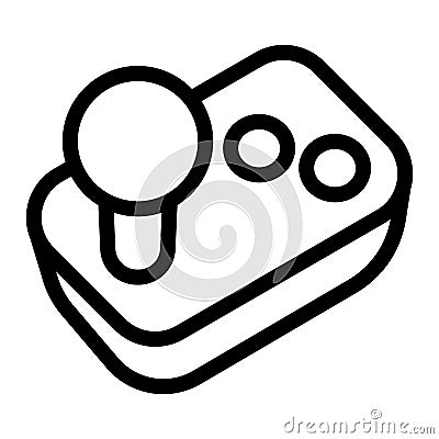 Isometric joystick icon with buttons. Vector Illustration