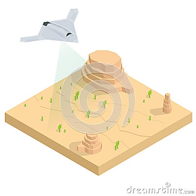 Isometric Long Range Strike-Bomber. Vector Illustration