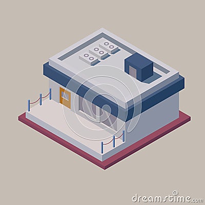 Isometric Market Vector Illustration