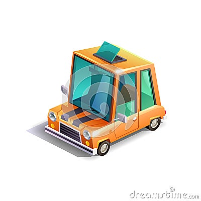 Isometric mini car Vector Illustration