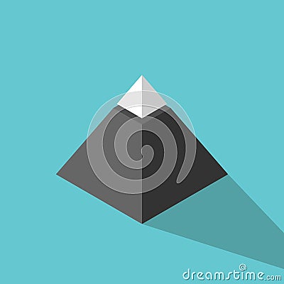 Isometric mountain or pyramid Vector Illustration