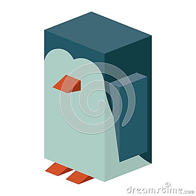 Isometric penguin design Vector Illustration