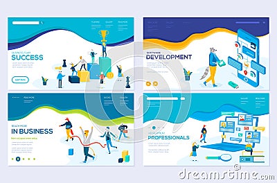 Isometric programmer working in a software develop company office Vector Illustration