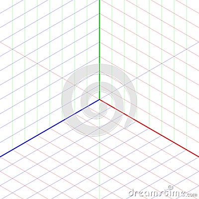 Isometric projection background Vector Illustration