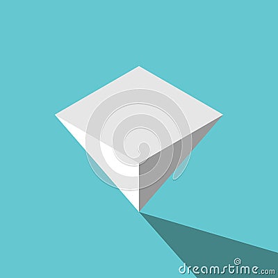 Isometric pyramid upside down Vector Illustration