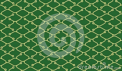 Isometric seamless pattern. Net lines background. Vector Illustration