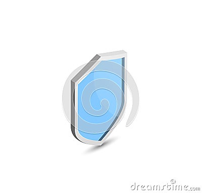 Isometric shield Vector Illustration