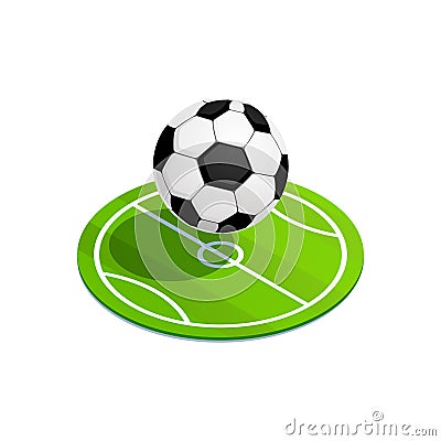 Isometric Soccer Ball. Vector Illustration