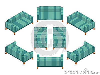 Isometric sofa Vector Illustration