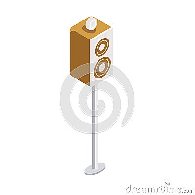 Isometric speaker. Vector illustration decorative design Vector Illustration