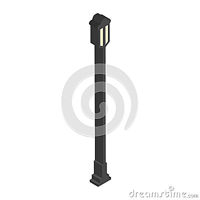 Isometric street lamp icon Vector Vector Illustration