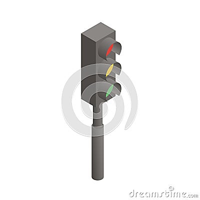 Isometric traffic light Vector Illustration