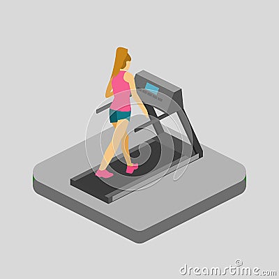 Isometric Treadmill Stock Photo