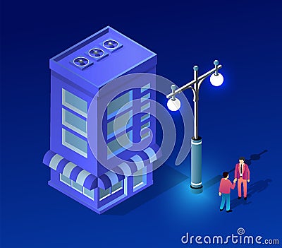 Isometric ultra city concept Vector Illustration