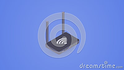 Isometric WiFi router. Vector modem Vector Illustration