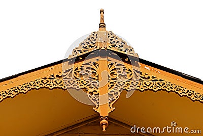 Isosceles lace roof thai style of house Stock Photo