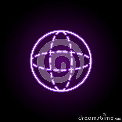 isosceles triangle neon icon. Elements of geometric figures set. Simple icon for websites, web design, mobile app, info graphics Stock Photo