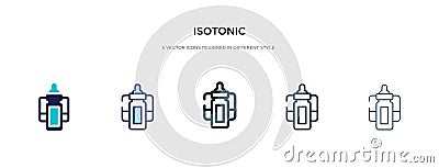 Isotonic icon in different style vector illustration. two colored and black isotonic vector icons designed in filled, outline, Vector Illustration