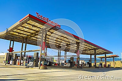 Isparta, Turkey - September 16, 2022: Totalenergies gas station. Editorial Stock Photo