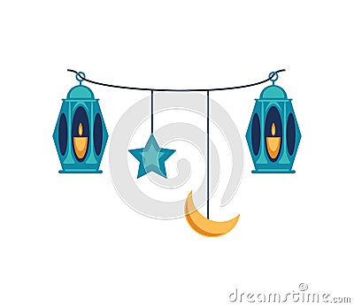 isra miraj decoration Vector Illustration