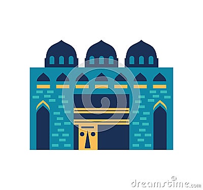 isra miraj islamic mosque Vector Illustration