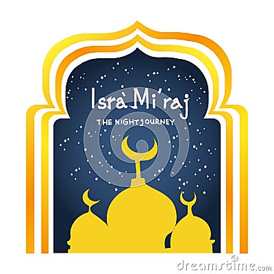 Isra Miraj Islamic Isra Miraj vector Vector Illustration