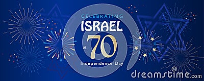 Israel 70 anniversary, Independence Day Vector Illustration