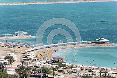 Israel. Dead sea. Beach. Editorial Stock Photo