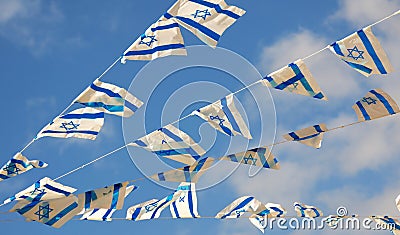 Israel Flag on Independence Day Stock Photo