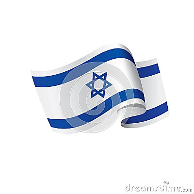 Israel flag, vector illustration Vector Illustration