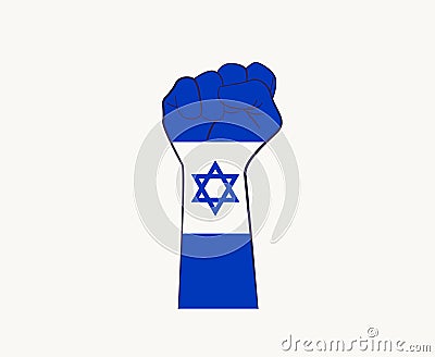 Israel Hand Flag Emblem Middle East country Symbol Abstract Vector Illustration