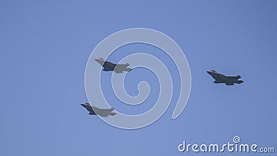 Israel Independece day- Israeli Air Force Flyover Stock Photo