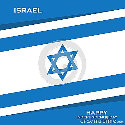 Israel Independence Day greeting card. Vector Illustration