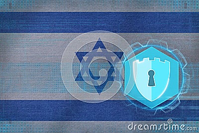 Israel network security. Computer safety concept. Stock Photo