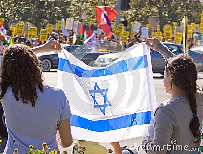 Israel Palestenian protest Editorial Stock Photo