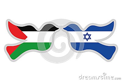 israel and palestine peace support Vector Illustration