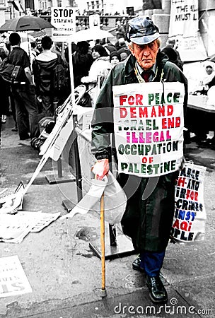 Israel Palestine Protest Editorial Stock Photo