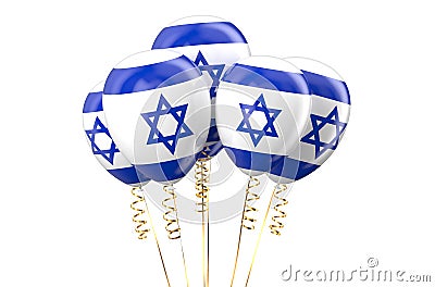 Israel patriotic balloons, holyday concept Stock Photo